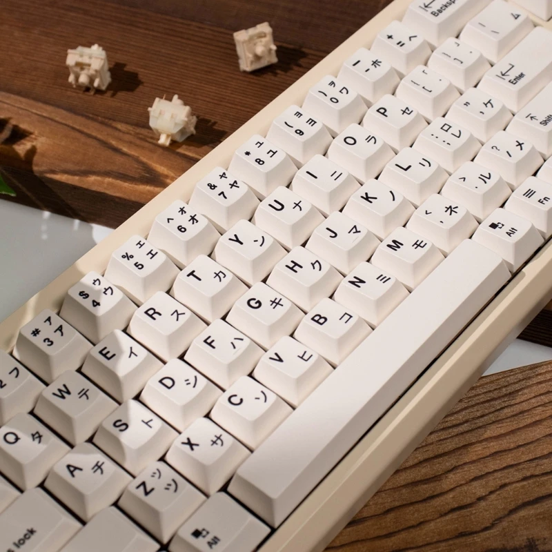 DN59 148 Toetsen/set Minimalistische Brauns Dye Sublimatie Keycap PBT Originele Hoogte KeyCaps voor Mechanische Toetsenborden