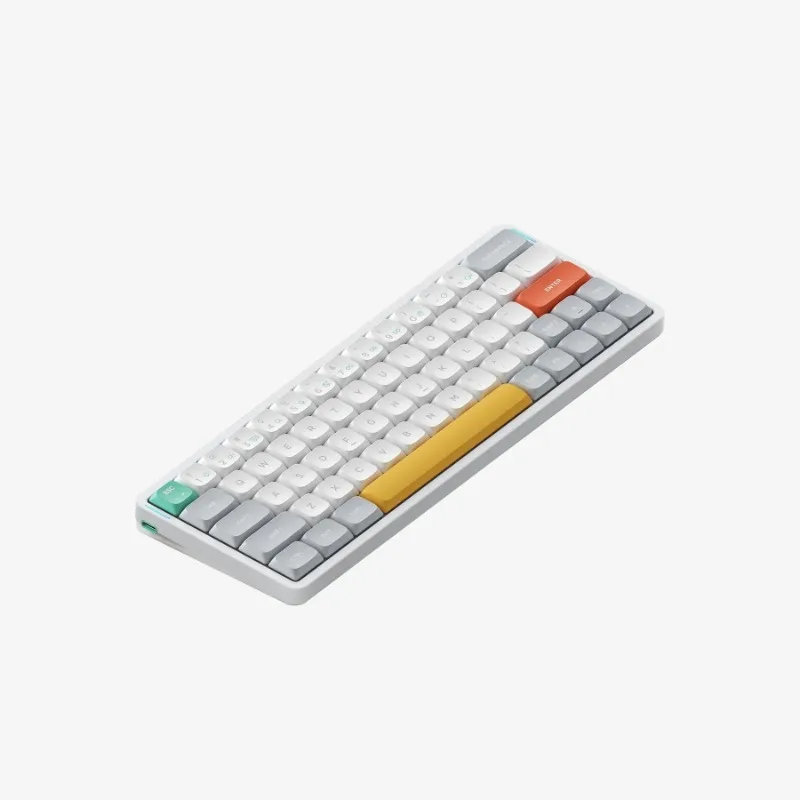 Imagem -04 - Nuphy-ar Teclado Mecânico 60 v2 Perfil Baixo Três Modos 64 Chaves Retroiluminação Rgb Interruptor Gateron Compatível com Windows e Mac