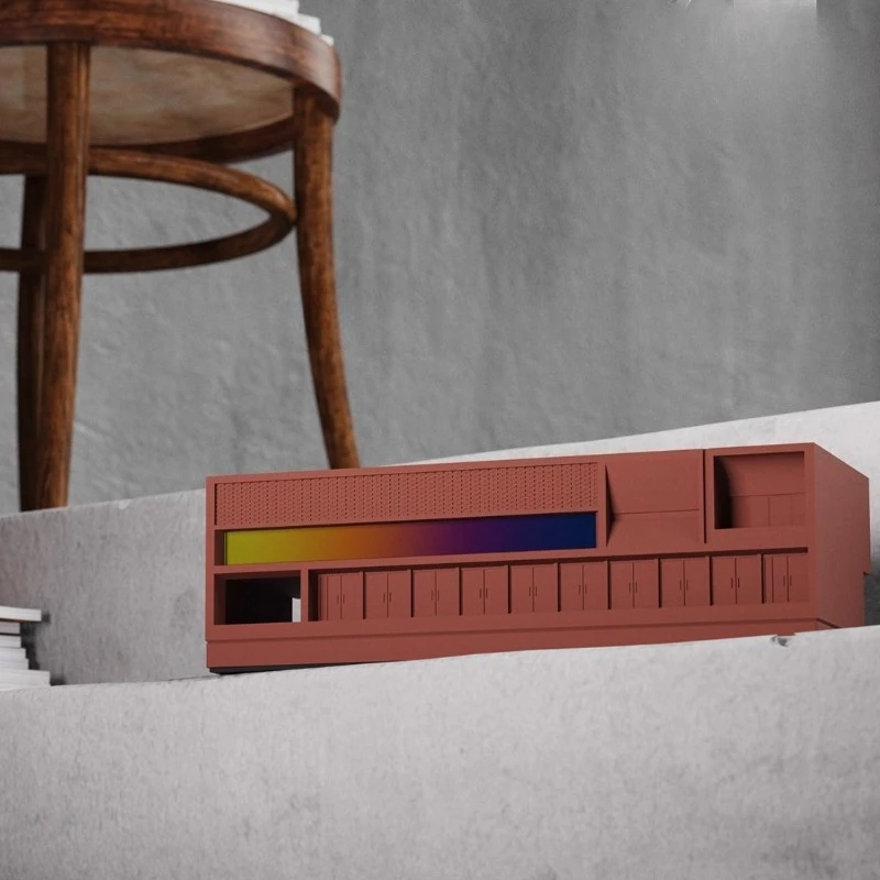 Nordic minimalist cement micro building storage box,personalized and creative desktop storage pen holder foyer front desk decor