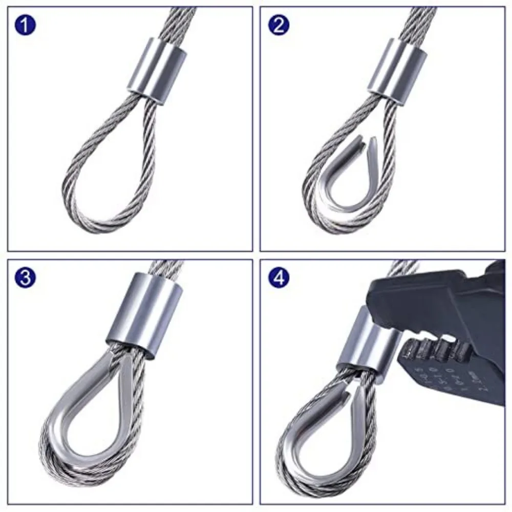 100FT T316 Stainless Steel Cable – Steel Wire Rope Railing Kit, Sturdy and Durable