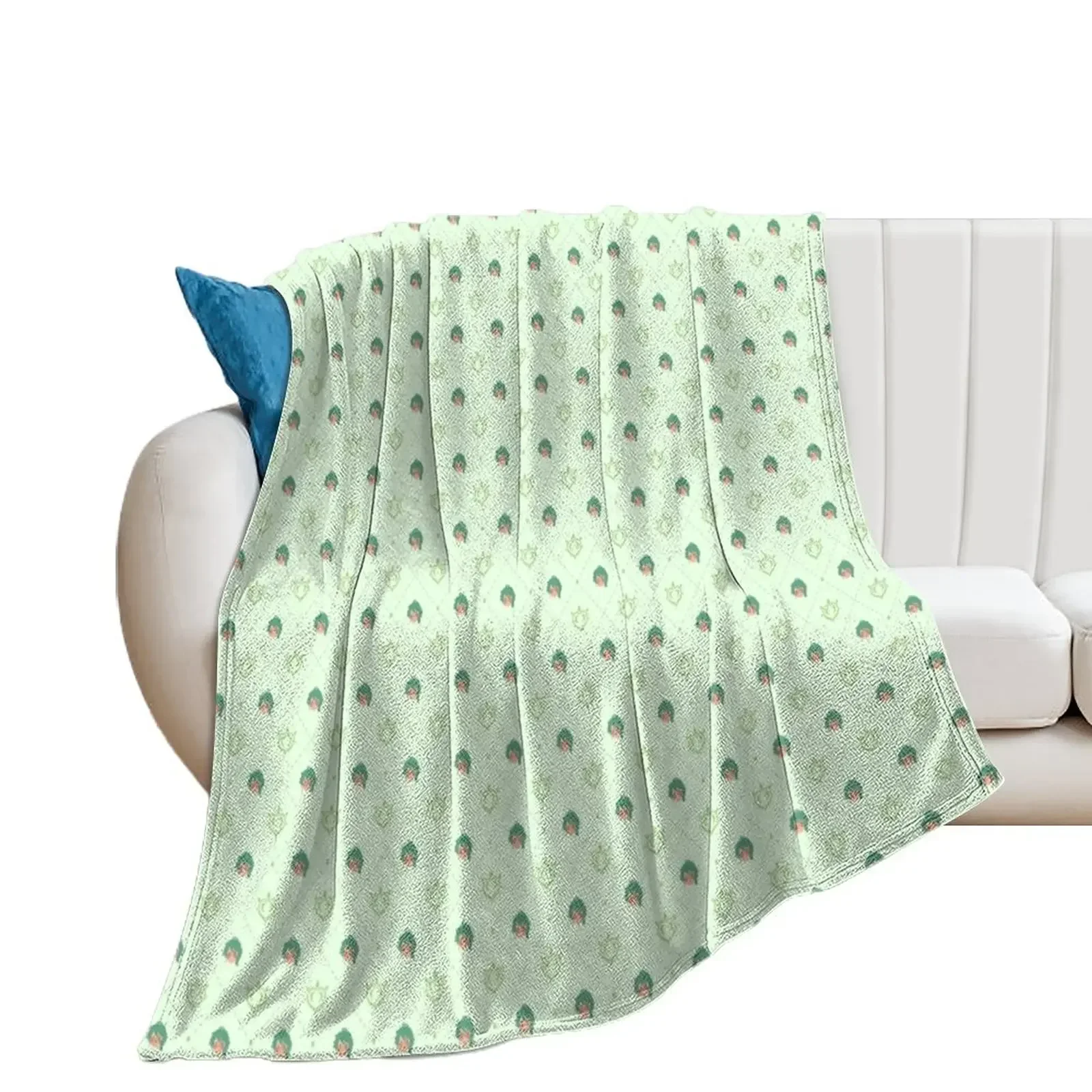 Baizhu Pattern Throw Blanket Tourist Decorative Sofas Soft Plush Plaid Blankets