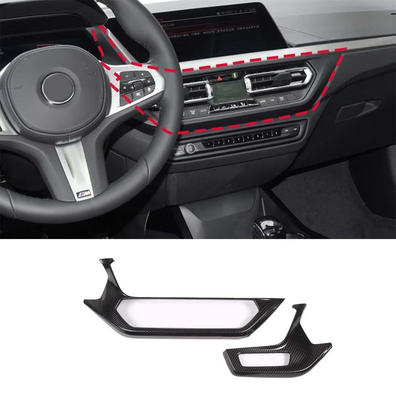 

For BMW 1 2 Series F40 F44 2020-24 ABS Carbon Fiber Car Air Conditioning Vent Outlet Frame Cover Trim Stickers Car Accessories