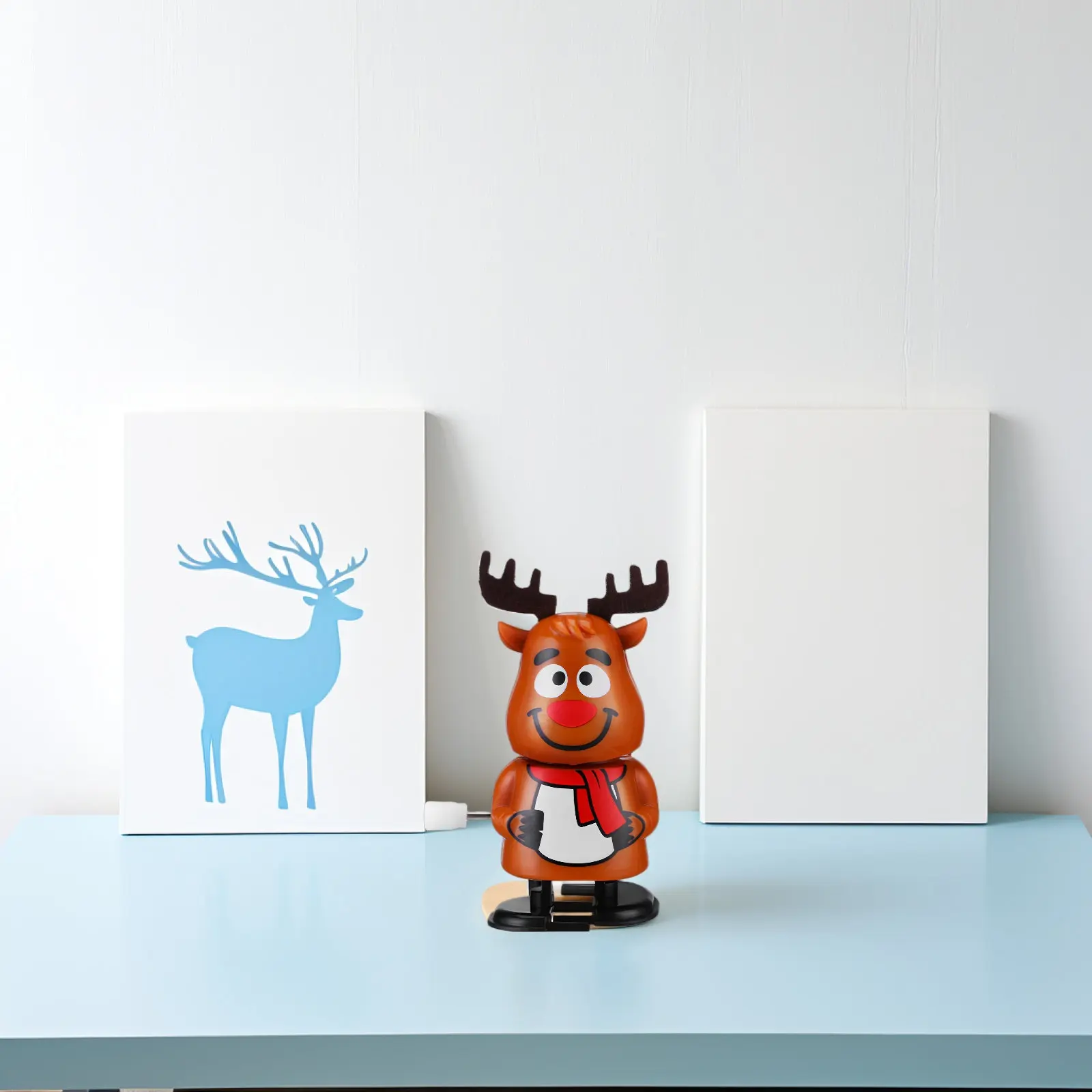 

6 Pack Halloween Wind Up Toys Bulk Set for Kids Party Favors Christmas Supplies Walking Santa Snowman Elk Clockwork Novelty Toys