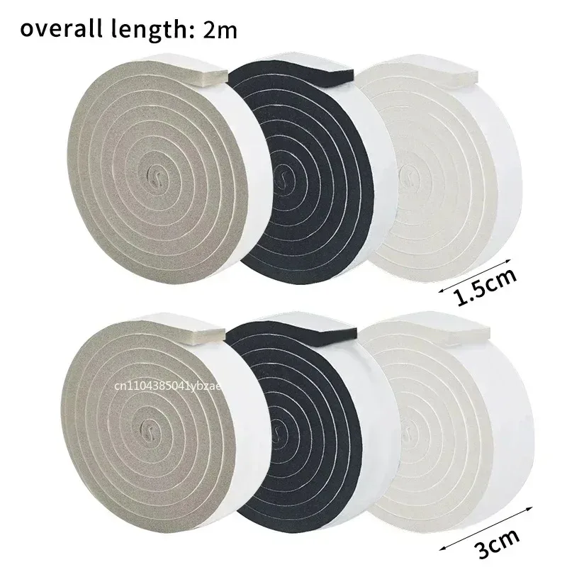 Self-Adhesive Dustproof Door Window Seal Sponge Strip Anti-Collision Various Sizes Multi-Specifications Sponge Rubber Strip