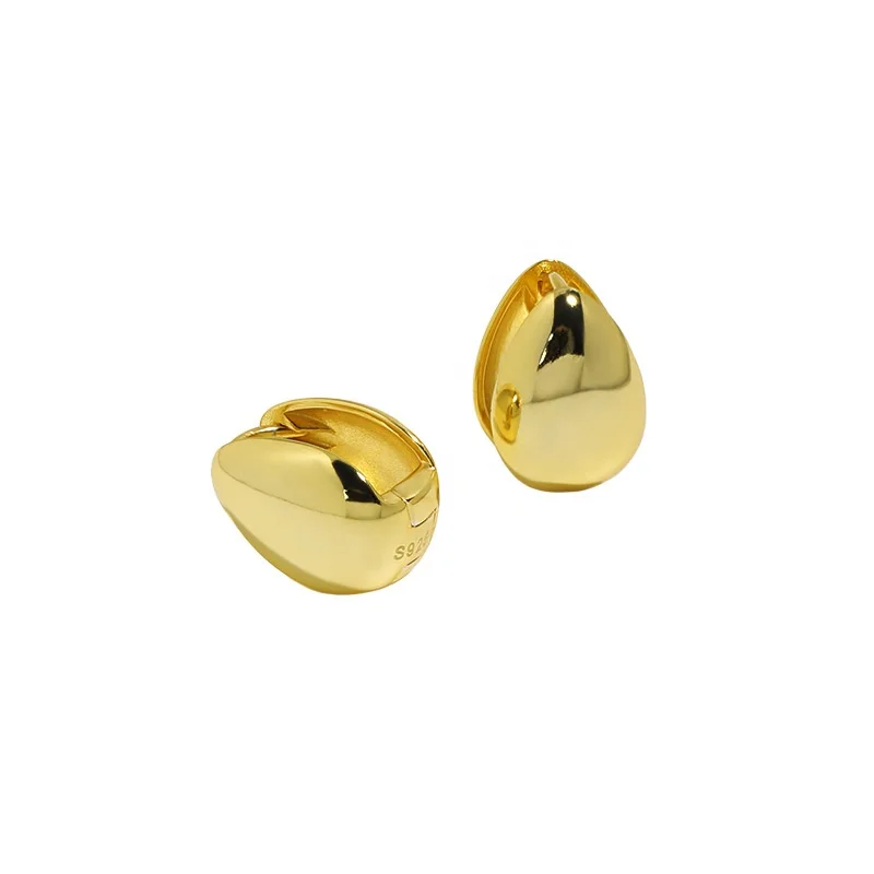 

Minimalist Design Jewelry Oval Smooth Ear Buckle Sunflower Seed Earring custom