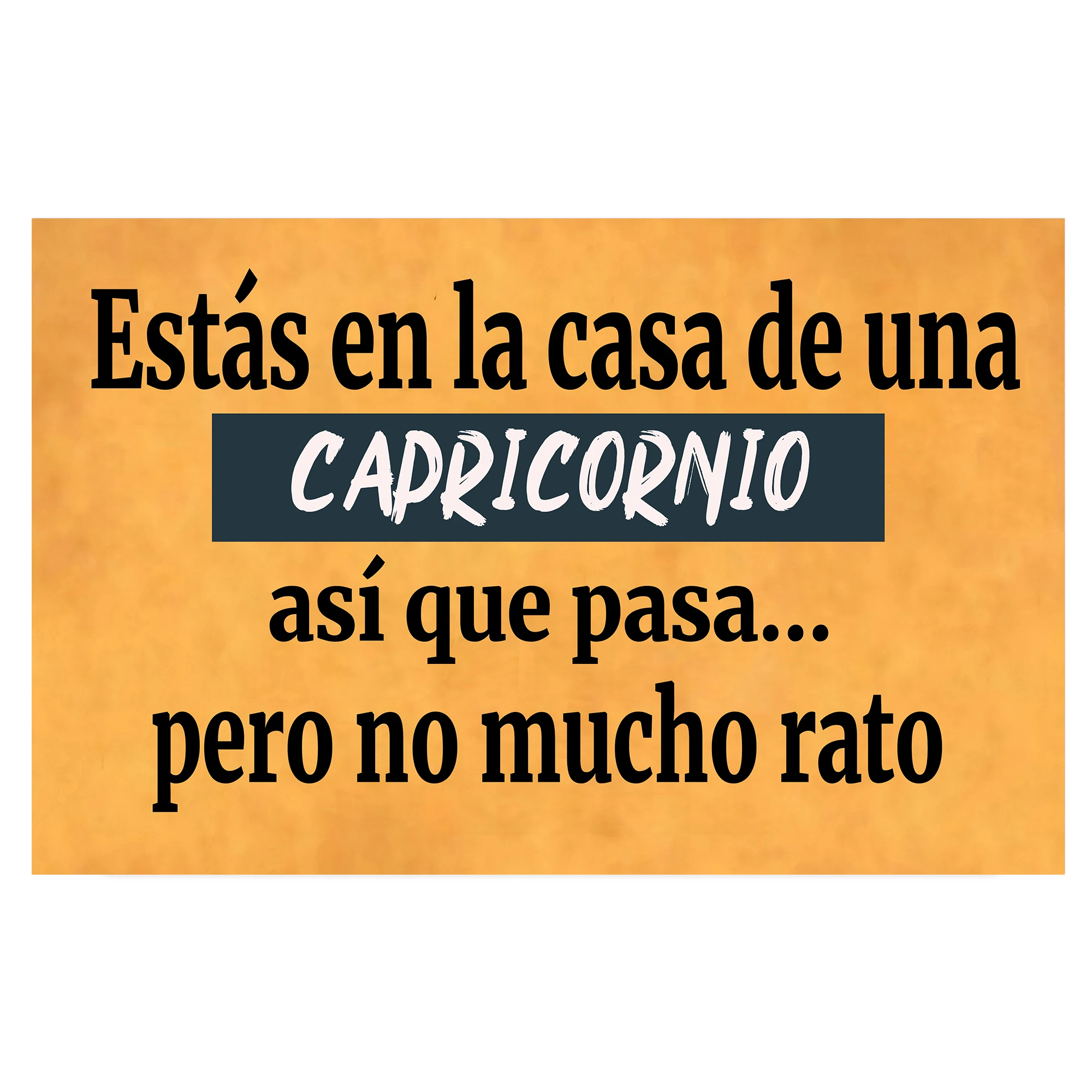 Funny Capricorn Zodiac Sign Doormat Customize Spanish Quote Non Slip Rubber Back Welcome Mat for Home Entrance