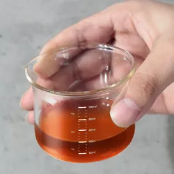 100ml Espresso Glasses with Scale Ounce Measuring Cup Coffee Extraction Glass Espresso Shot Small Coffee Creamer Barista Tools