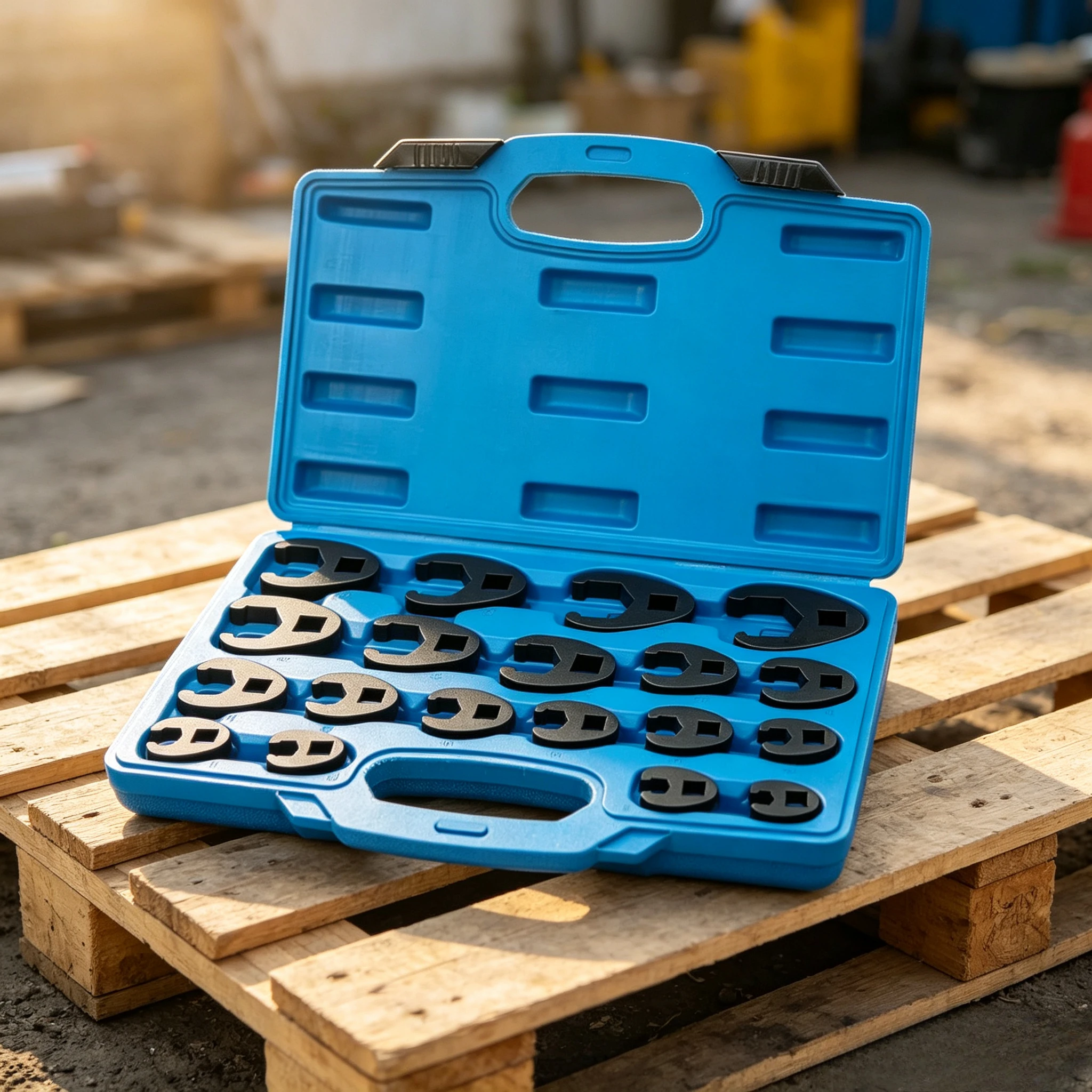 19PC Metric Tool 8 to 32 mm Sizes Crowfoot Flare Nut Wrench Set 3/8” and 1/2” Drive and 3/8in and 1/2in Drive Ratchet