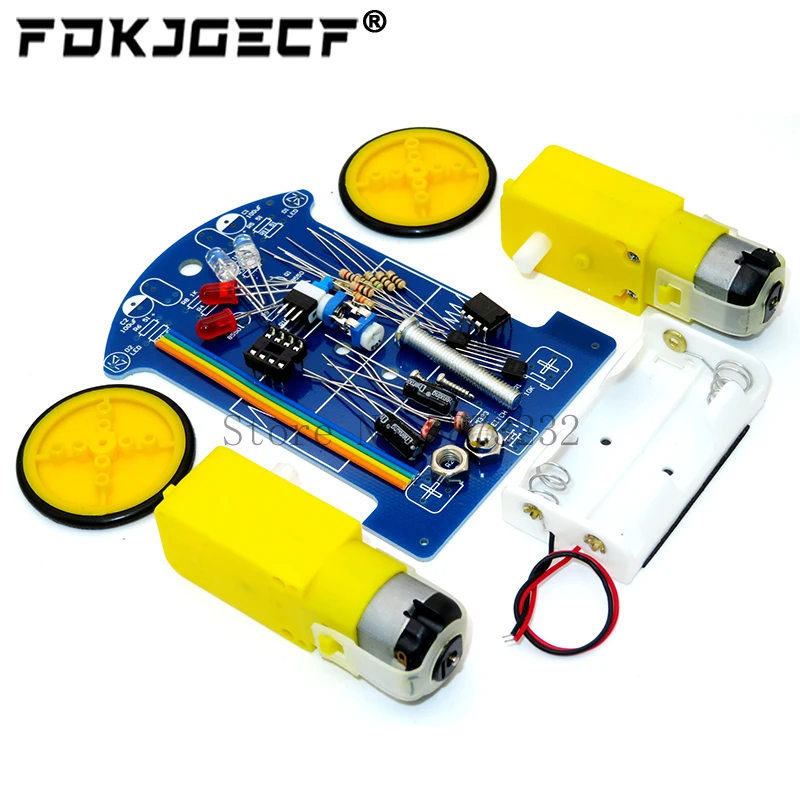 D2-1 DIY Kit Intelligent Tracking Line Smart Car Kit TT Motor Electronic DIY Kit Smart Patrol Automobile Parts DIY Electronic