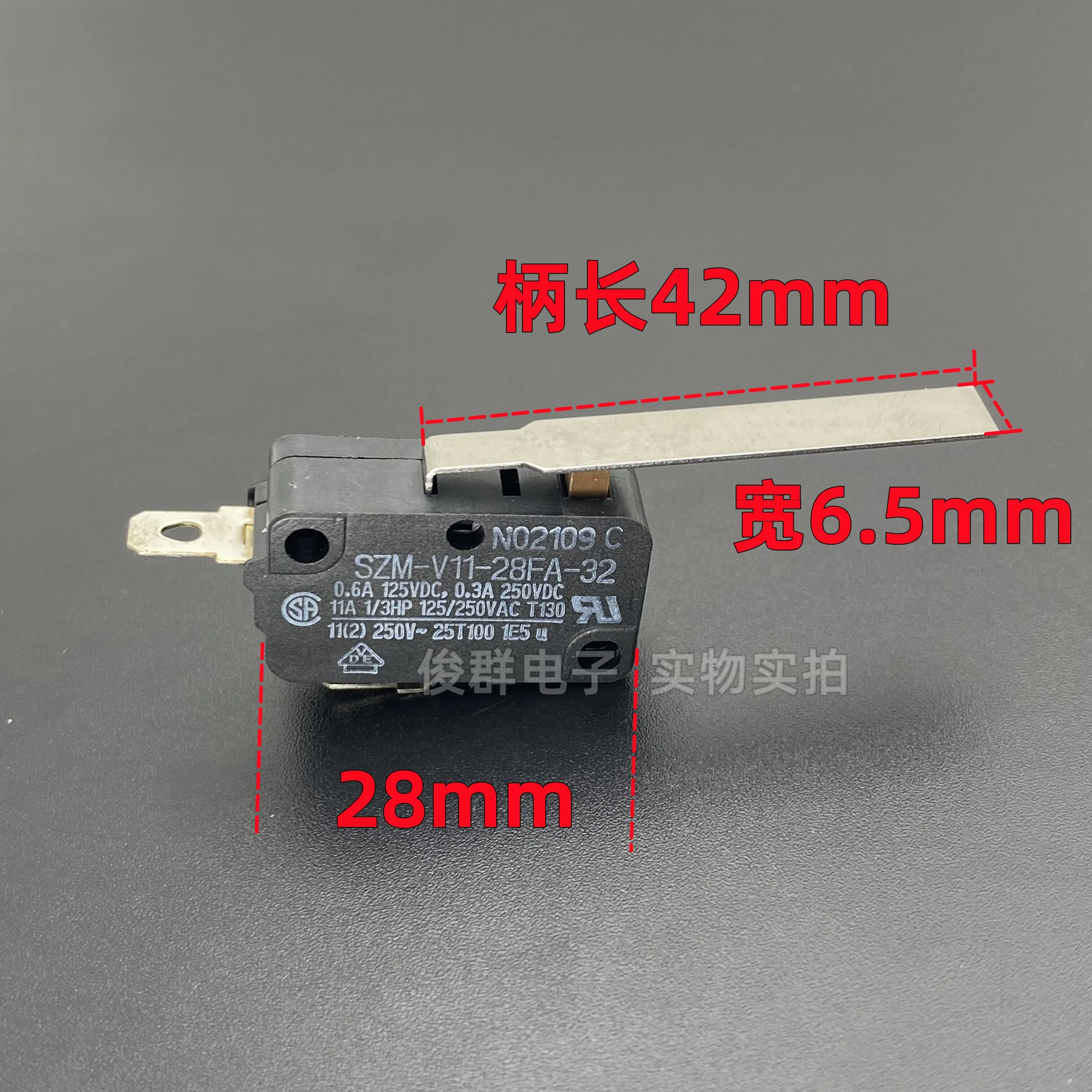 

10 шт./микропереключатель с 2 контактами, нормально закрытый, SZM-V11-28FA-32, кнопка питания для водяного насоса, 11А