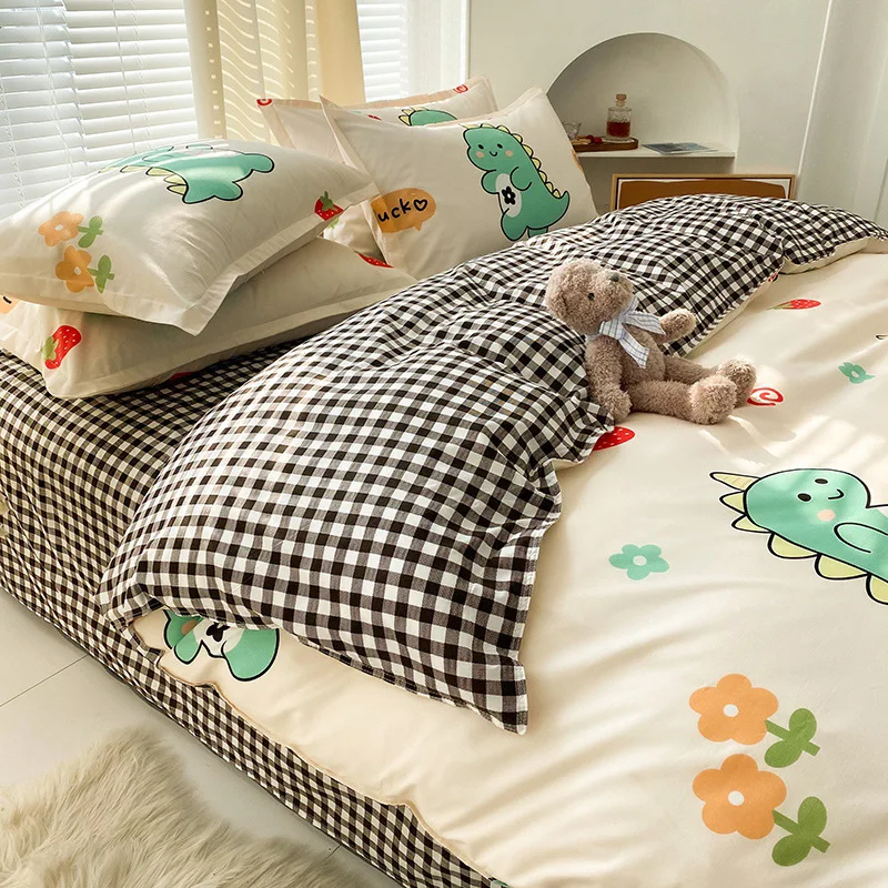 

1PC Cotton Duvet Cover Comforter Quilt Blanket Case with Zipper Twin Full Queen King Double Single Size