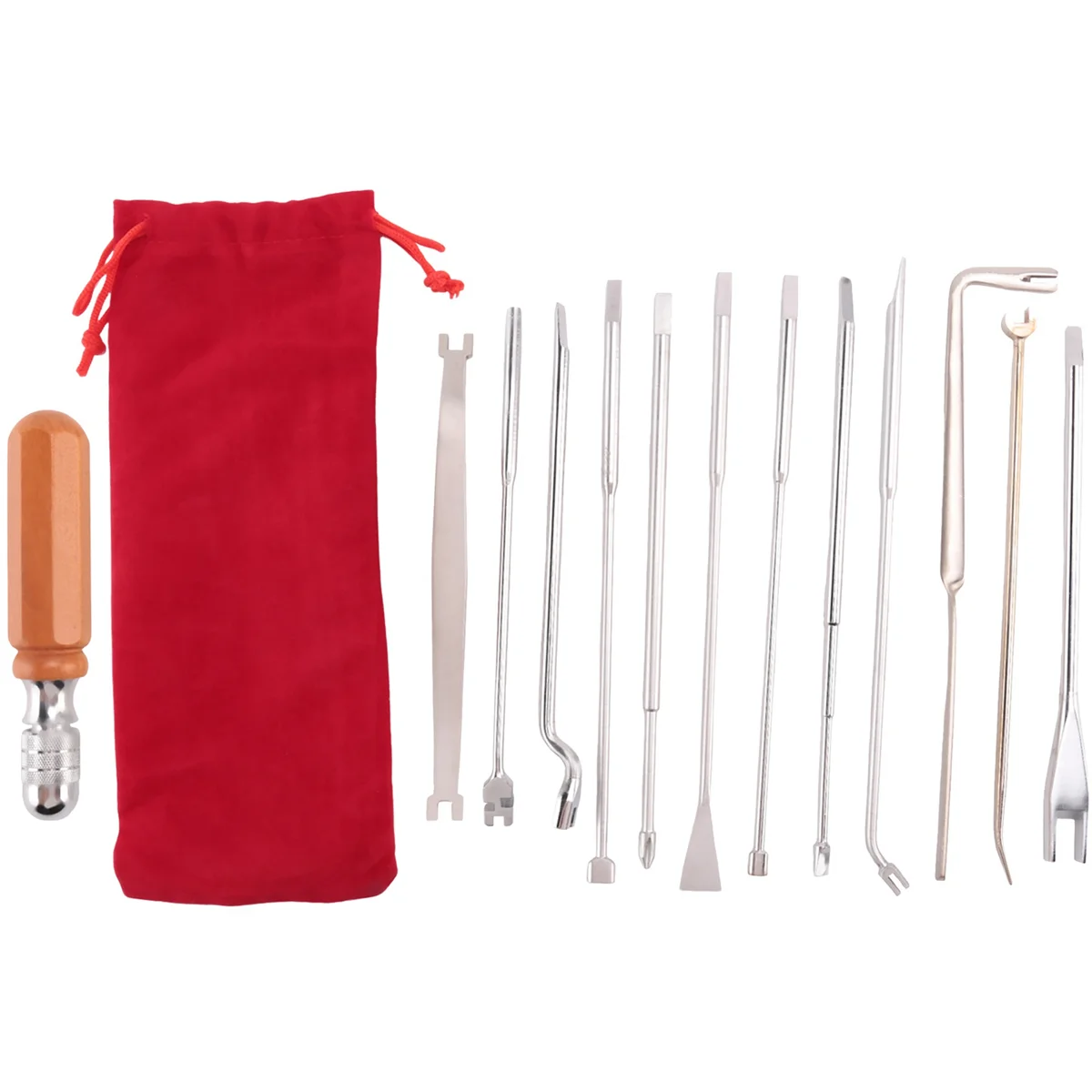 13 pçs ferramenta de afinação de piano ferramenta de manutenção de afinação de piano kit de ferramentas de afinação de piano com chave de afinação