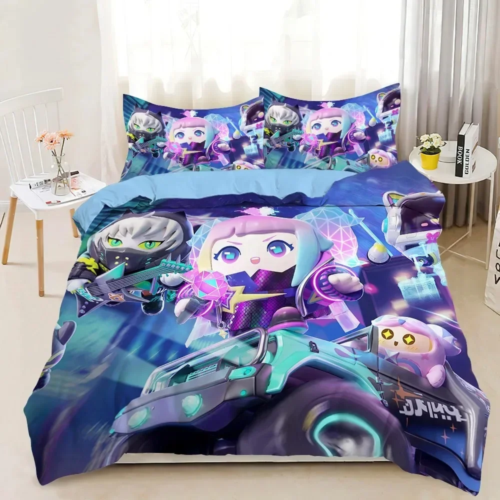 

Eggy Party Bedding Set Comforter Quilt Bed Cover Duvet Cover Pillow Case Kids Adult Size Bedroom Decoration Full Queen King Size