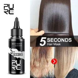 PURC-Máscara De Cabelo De Queratina, Tratamento De Colágeno, Suavização, Reparação De Alisamento, Condicionador De Cabelo Danificado, Cuidado De Cabelo, 5 Segundos