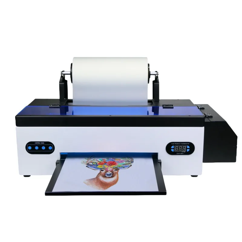 A3 Roll White Ink DTF Heat Transfer Printer DIY Custom Color Printing Machine for Clothing T Shirt Leather Fabric Textile