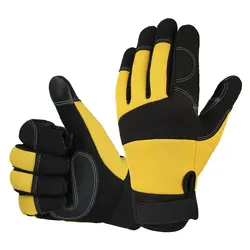 Guantes tácticos de escalada para hombre y mujer, guantes de cuero para trabajo al aire libre, con pantalla táctil, de combate de dedo completo