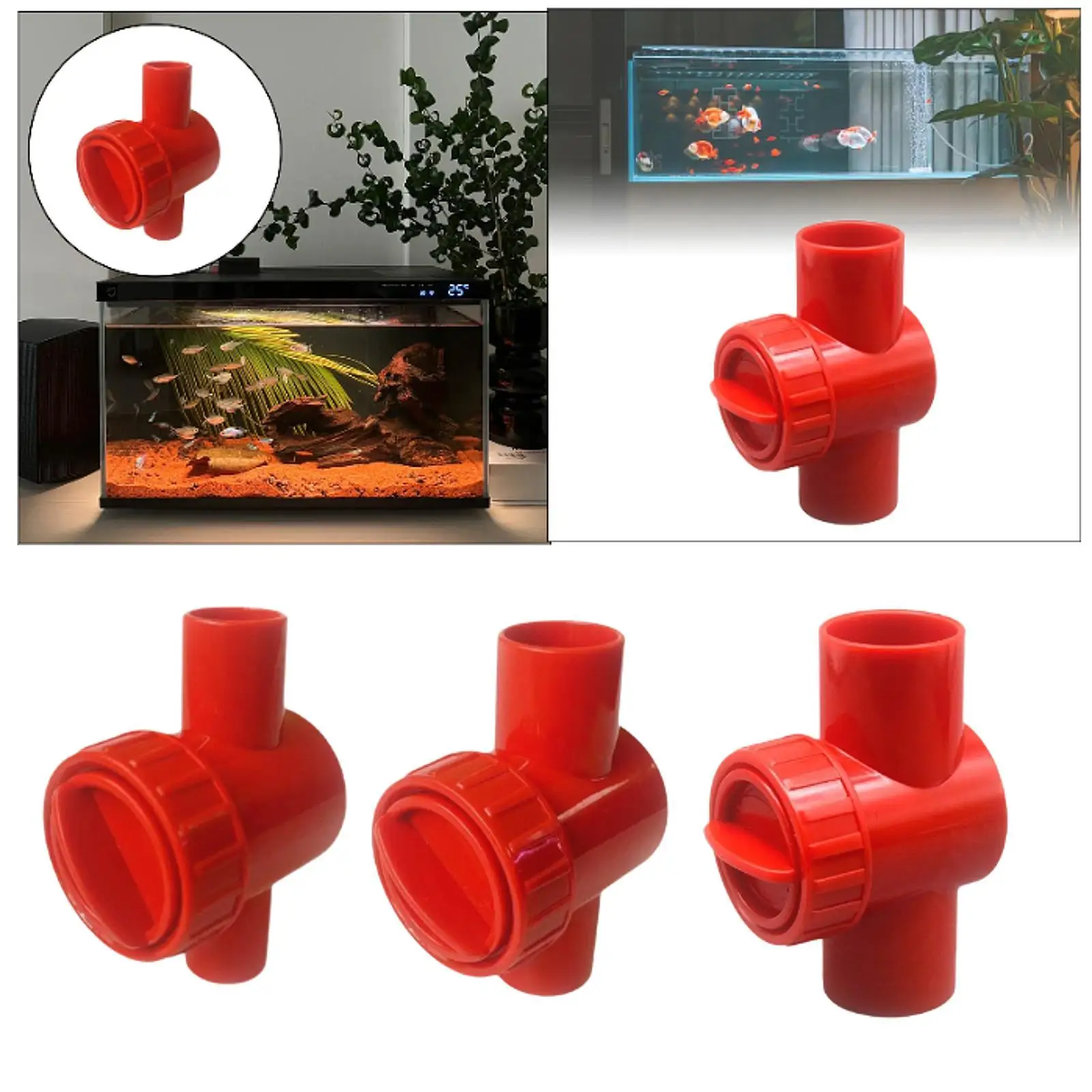 Aquarium Ball Valve Regulator Noise Reduction Water Shutoff Gate Valve for