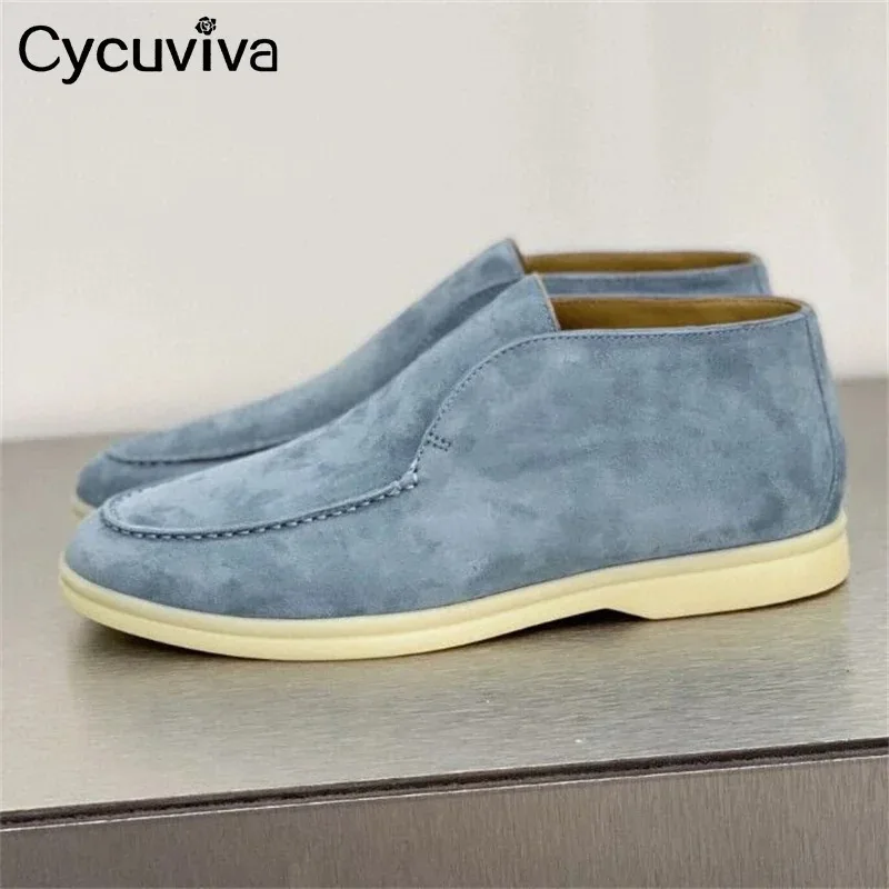 Hot Sale Multicolor Real Suede Flat Loafers Shoes Women Slip-on Formal Open walk shoes Top Luxury Brand loafers Shoes female