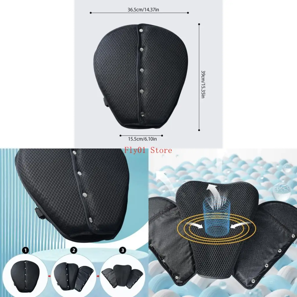 

Pressure Relief Motorcycle Cushion Pad with Honeycomb Ventilation Holes
