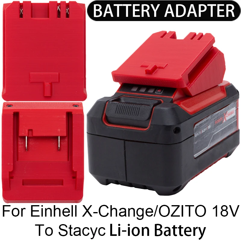 

Battery Adapter/Converter for Stacyc Style Bike Li-ion tools to for Einhell/X-Change/Ozito 18V PXC Li-ion battery adapter