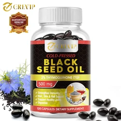 Black Seed Oil Capsules - Support Overall Health, Immune System Support, Joint Support, Non-GMO, Gluten-Free