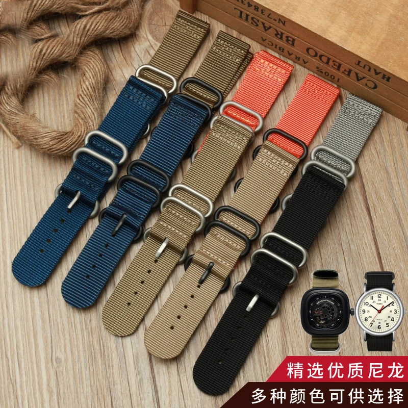 Nylon Watch Band 18mm 20mm 22mm 24mm Replacement Watch Strap for Samsung Gear Amazfit  Universal Knit Bracelet with Pins