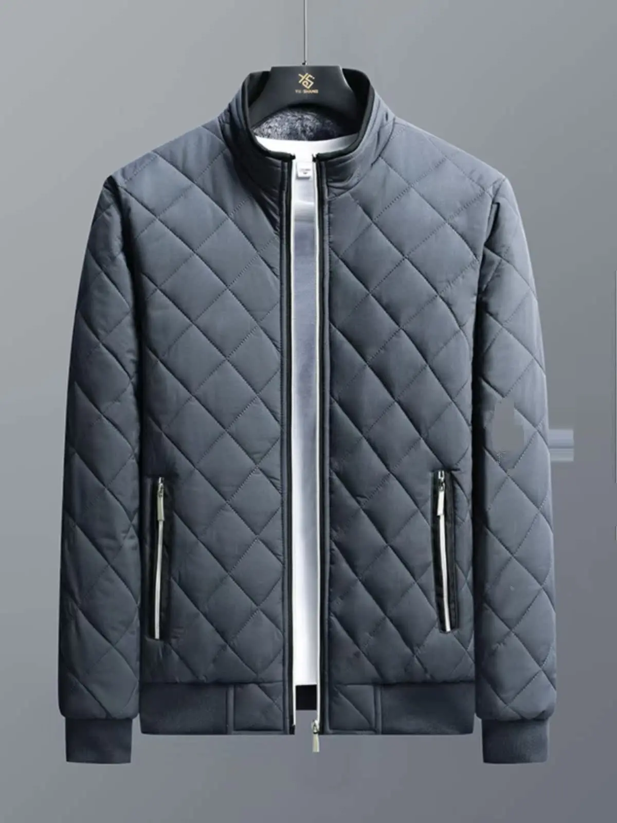 Thiened Winter Jaet, мужское молодежное хлопковое пальто на подкладке Fce, теплое повседневное длинное пальто с воротником-стойкой, свободный крой стандартного кроя