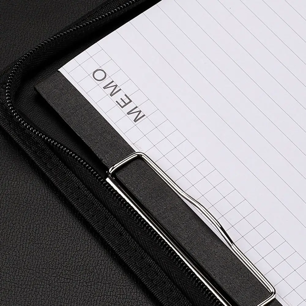 PU Leather A4 Clipboard Folder Stationery Multifunctional Contract File Folders with a4 Notepad Portable Document Organizer