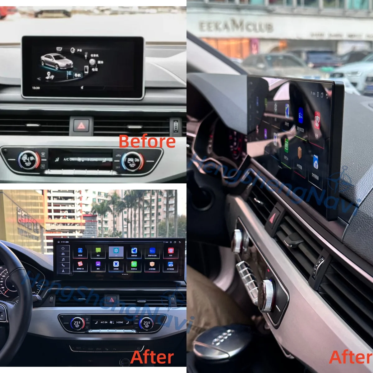 

Android 14 14.9" Qled Screen LCD Digital Cluster Android CarPlayFor Audi A4 A4L A5 B9 2016 - 2021 ID8 Car Radio Multimedia GPS