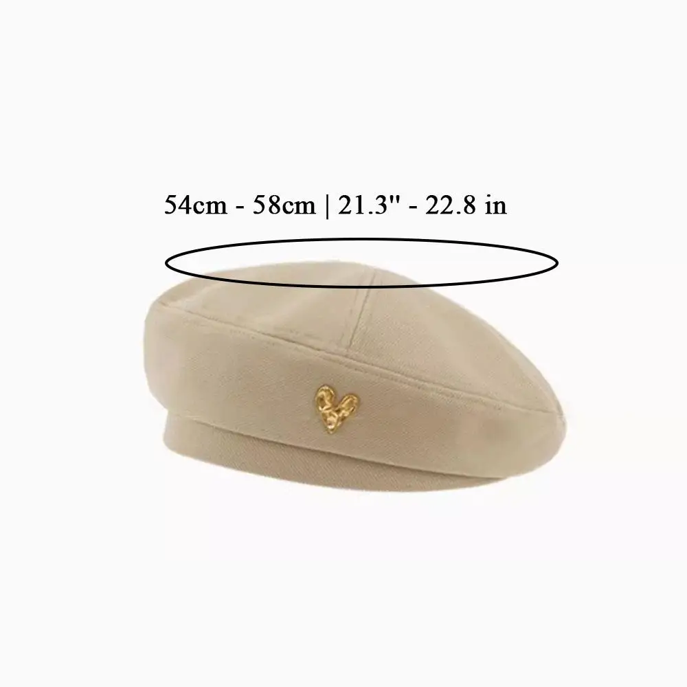 المرأة الفرنسية الفن المرأة القبعات الخريف الشتاء الدافئة قبعة صغيرة الحب القلب تصميم الرسام الفنان قبعة اليومية السيدات قبعة البيريه