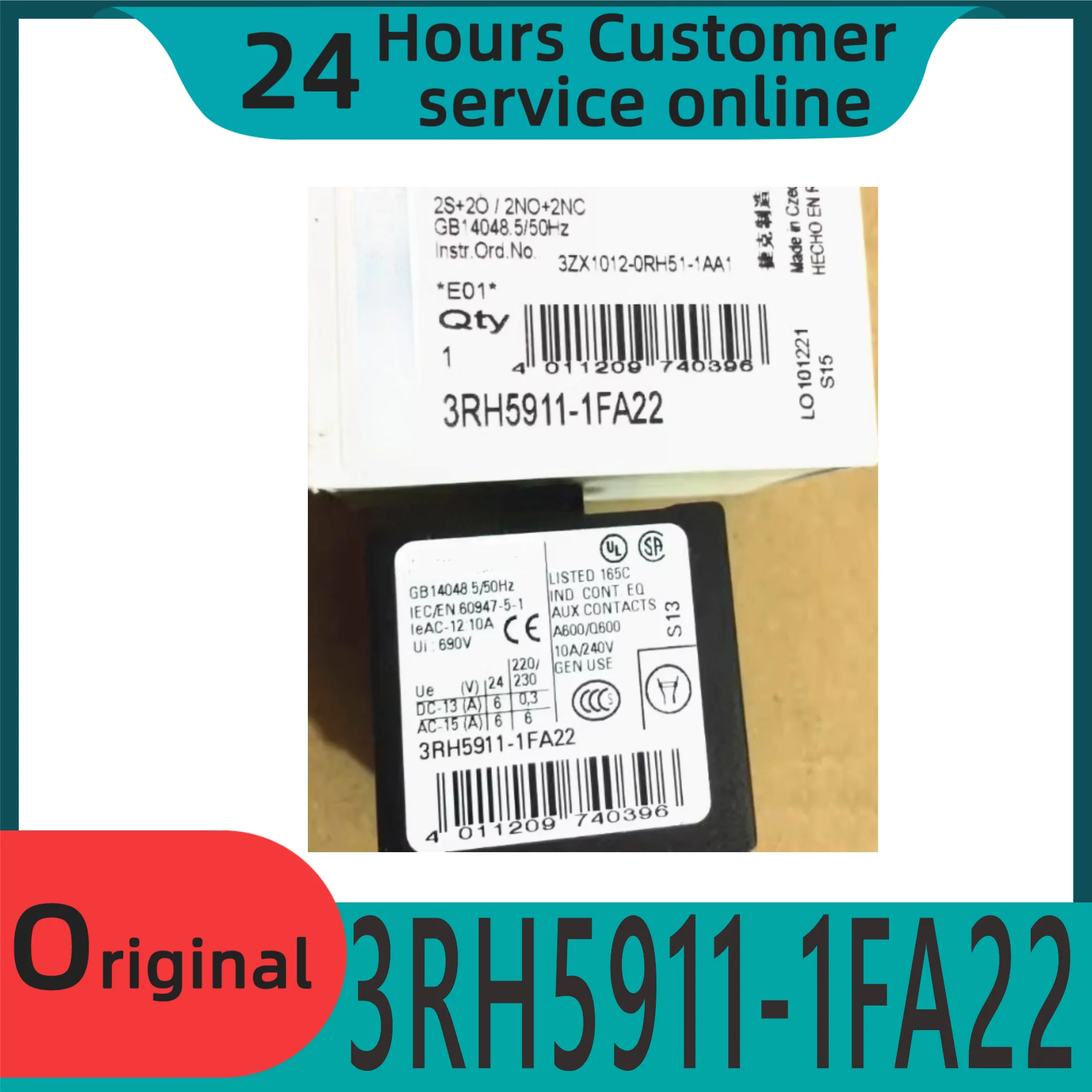 

New original contactor auxiliary contact 3RH5911-1FA22