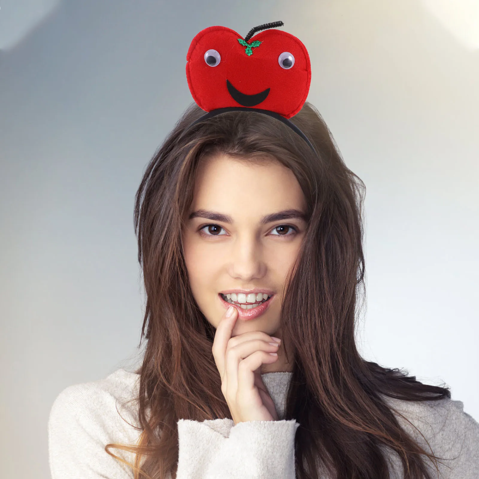 

2 шт., повязка на голову с яблоком, топпер с фруктами для вечеринки, Хэллоуина, аксессуары для косплея, многоразовые полиэстеровые украшения для волос, реквизит для фотосессии