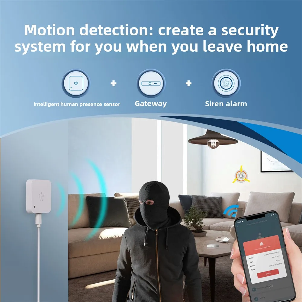 Doodle Smart Home Zigbee Human Body Light Sensor App Timing WiFi Human Presence Detector
