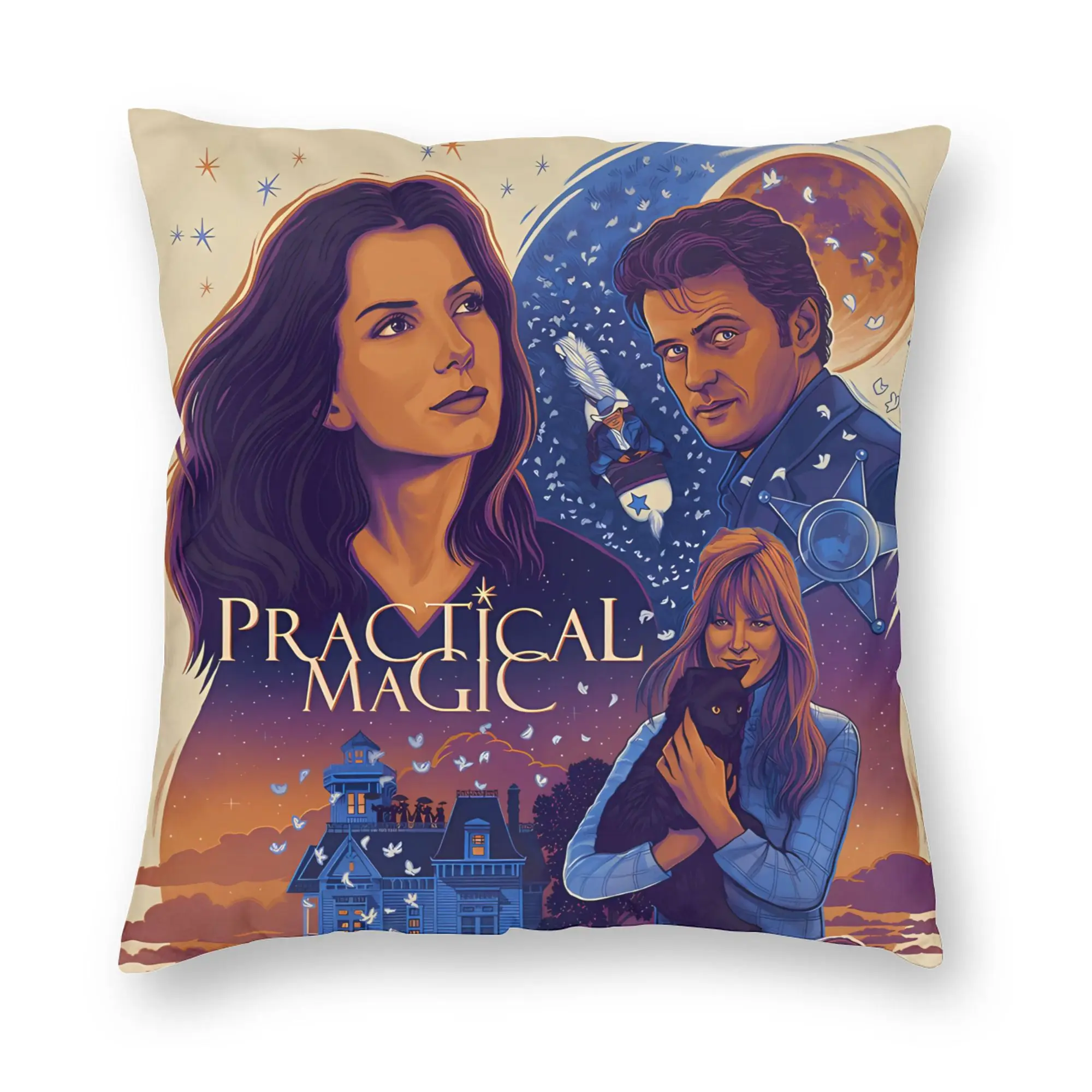 Practical Magic Red Witch Candle Pillowcases  Novelty Pillow Case For Living Room Bed Chair Design Pillow Cover