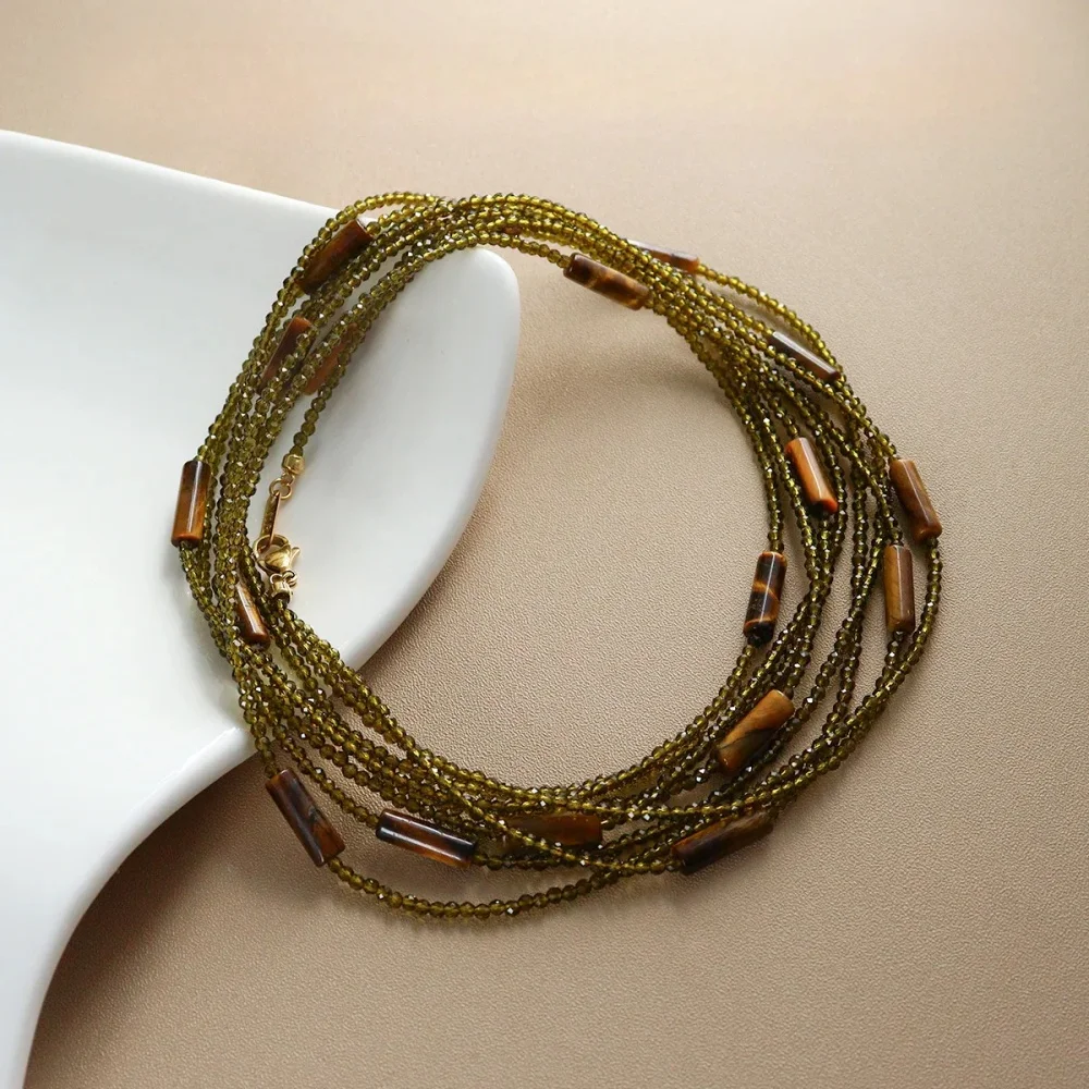 Stackable Sweater Chain Multi‑Layer Beaded Long Necklace for Women Elegant Daily Wear Costume Autumn Winter Jewelry Accessory  ﻿