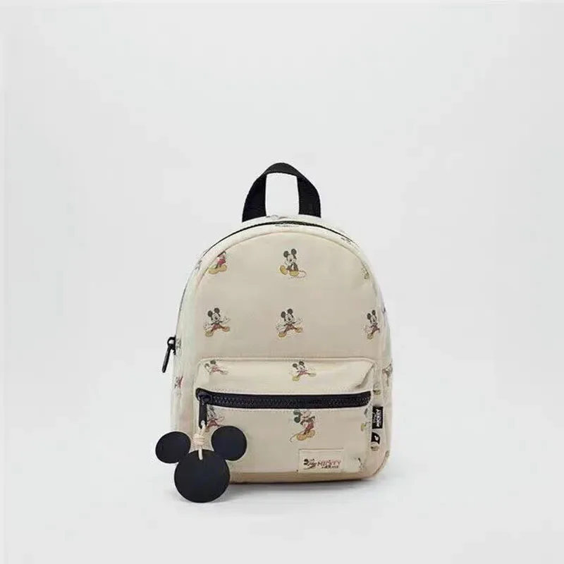 Disney's New Cartoon Mickey Canvas Mini School Bag, แฟชั่นและอเนกประสงค์, กระเป๋านักเรียนน่ารักสําหรับเด็กชายและเด็กหญิงอนุบาล