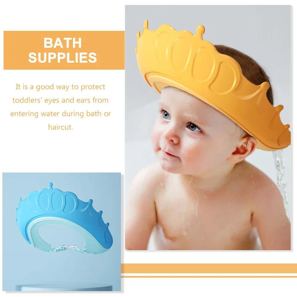 2 szt. Czapeczka do kąpieli dla niemowląt, regulowana, wodoodporna, chroniąca oczy i uszy podczas mycia włosów i kąpieli.