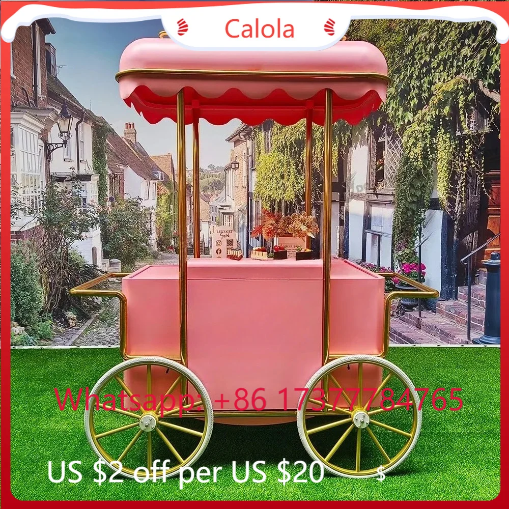 

Detachable Metal Food Cart Candy Snack Commercial Display Cart