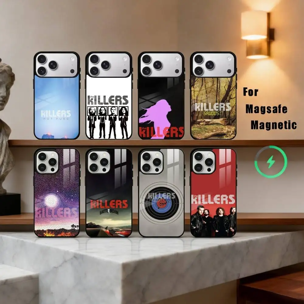 

Awesome T-The K-Killers Band Phone Case For iPhone17,16,15,14,13,12,11 Plus,For Magnetic Wireless Charge Cover