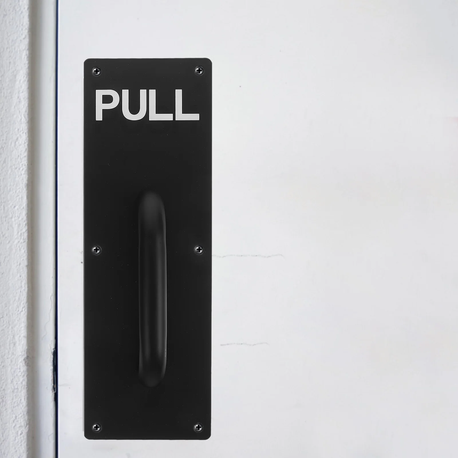 

2pcs Steel Push Pull Door Handle for Fire Cabinet Sliding Doors Black Commercial Push Pull Door Handle Hardware