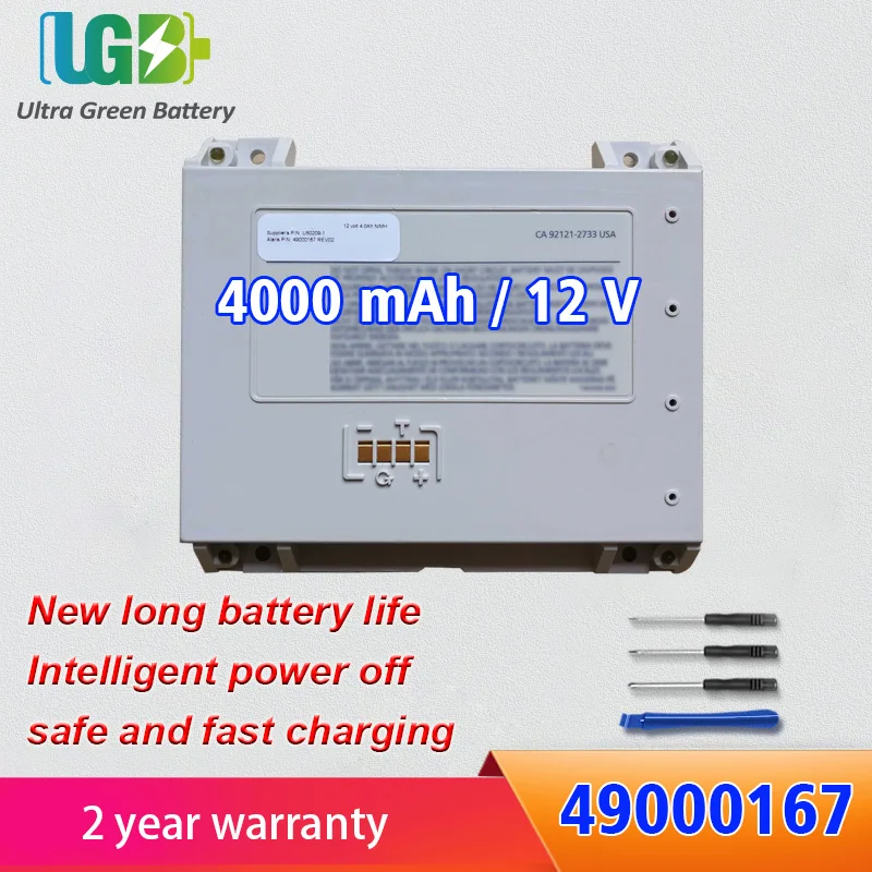 UGB New 49000167 Battery For TOTEX Battery Paris P/N 49000167 Supplier P/N U80209-1 For ALARIS Medley 8000/8100 12V 4000mAh