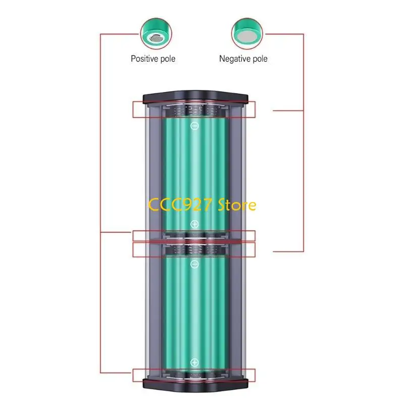 B03F 6x18650 Power Battery Case Transparent Removable Case 22.5W For Fast Charging QC3.0 Not Need Solder Easy Maintenance