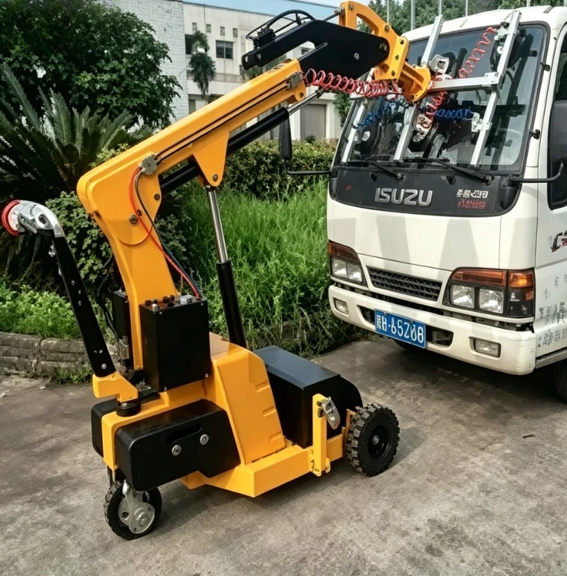 Customized Telescopic Boom Electric Rotating Marble Slab Suckers Glass Vacuum Lifter Suppliers