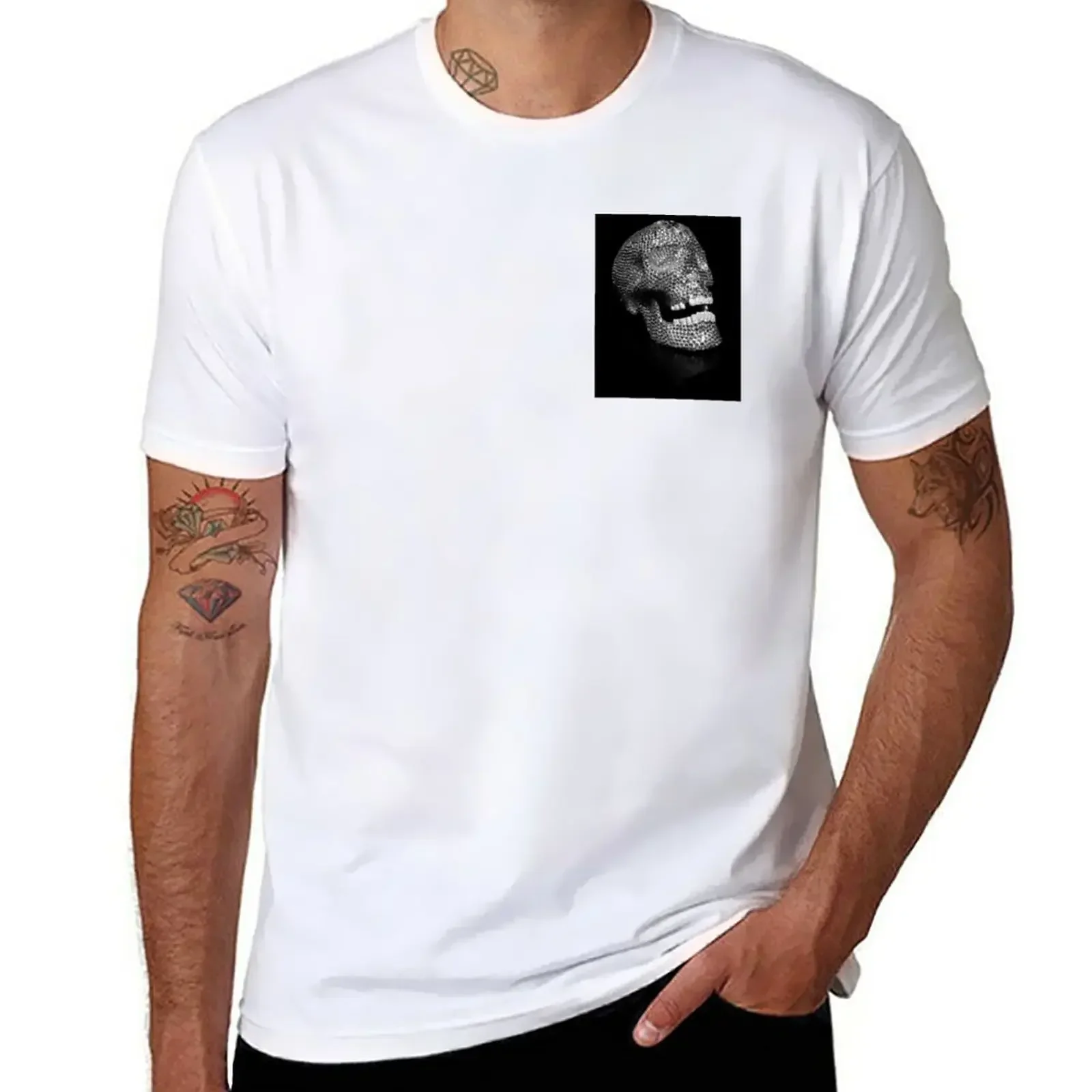 skull T-Shirt quick-drying oversized slim fit t shirts for men