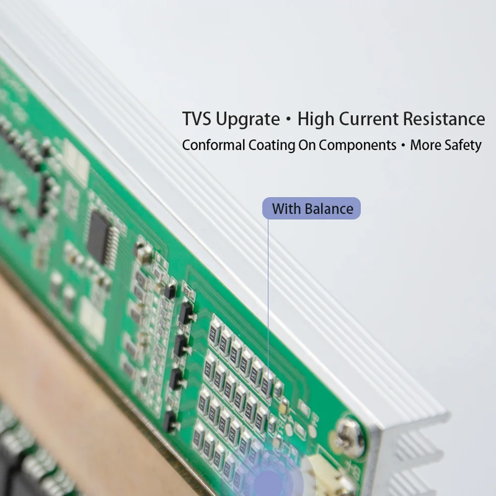 Energy Storage Hardware BMS 3s 4s 12V 100A 200A 300A LFP NMC BMS Circuit Board With 90 Degree NTC