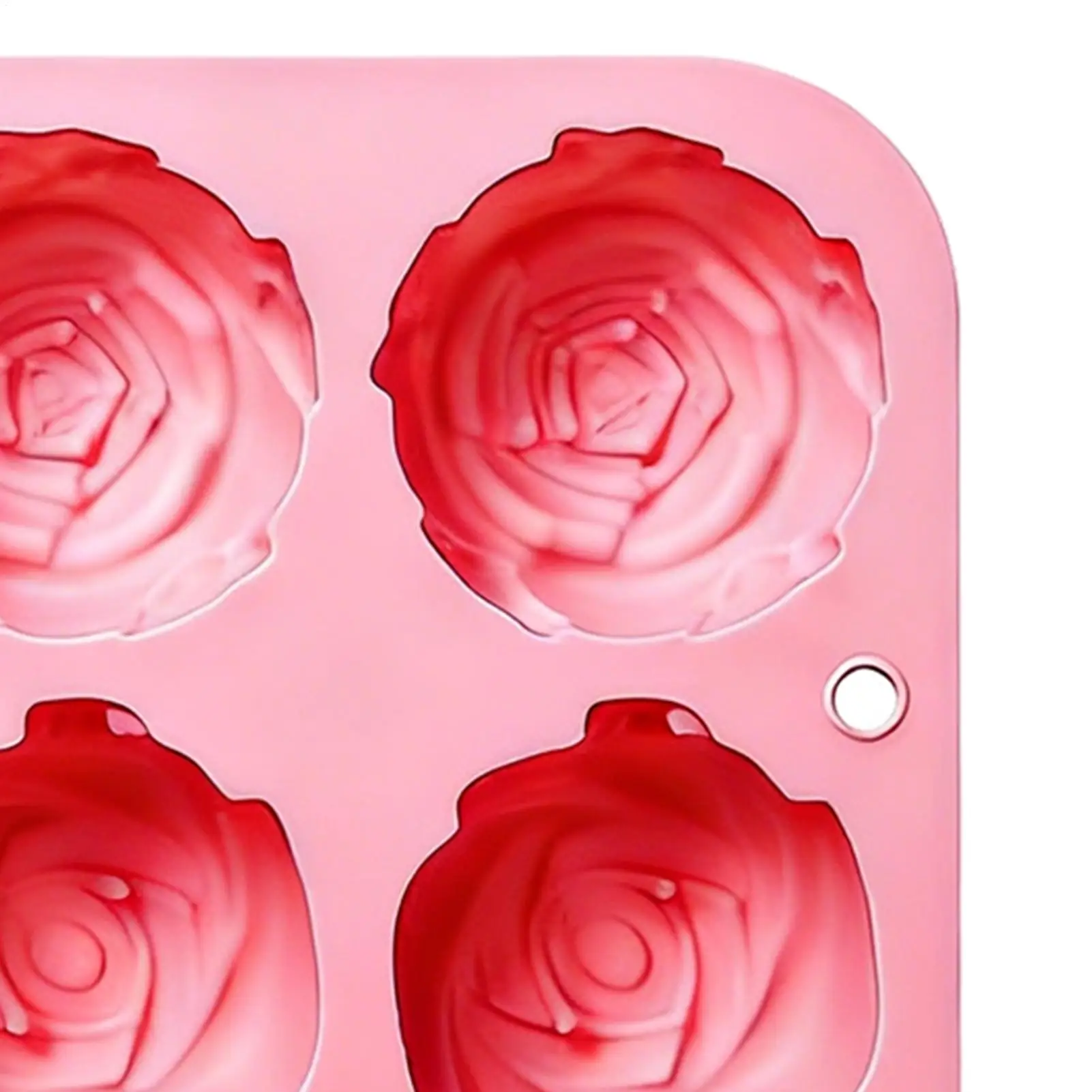 8 Holes Rose Flower Silicone Molds Handmade Soap Candle Silicone Mold DIY Cake Chocolate Baking Tools Ice Cubes Making Mould view 4