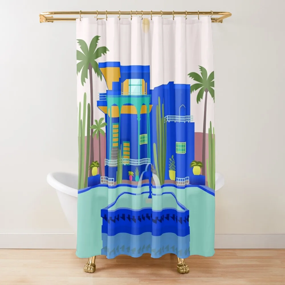 

Jardin Majorelle Shower Curtain Waterproof Fabric Shower Transparent Bathroom Shower For The Bathroom Waterproof Curtain
