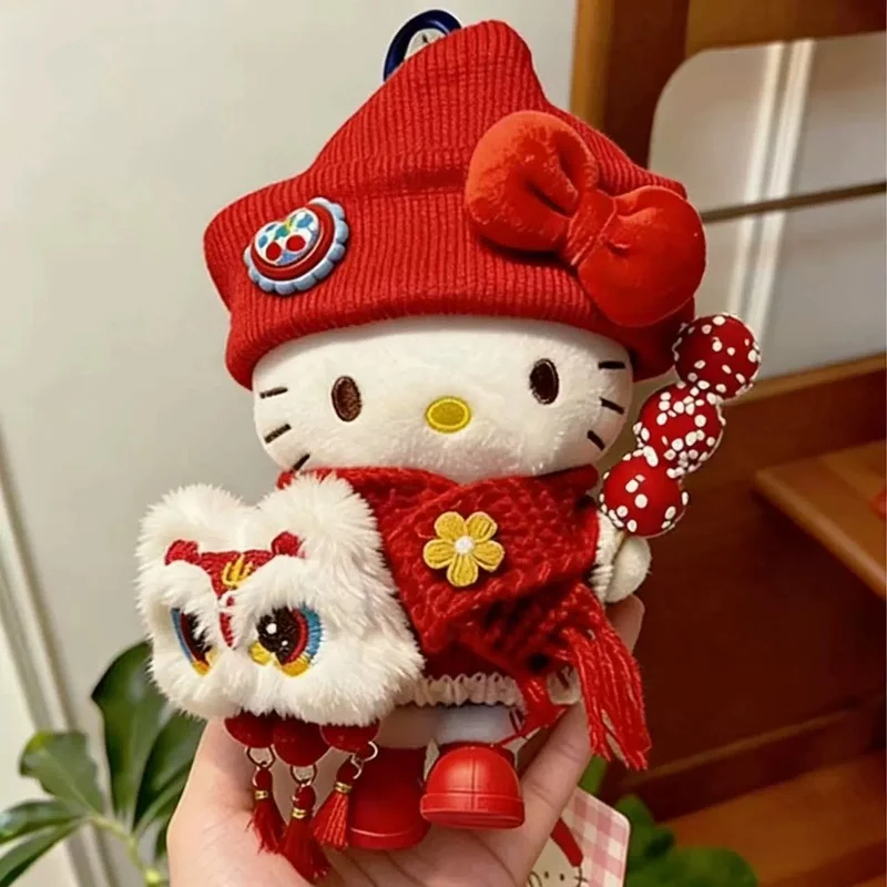 Anime Sanrio Hello Kitty cosplay regenjas aankleden cartoon pluche pop sleutelhanger PP katoen gevulde pop kawaii decoratie cadeau