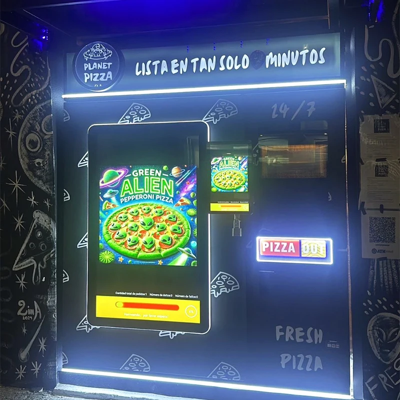 Customized Self-service Wholesale Smart Touch Screen Pizza Vending Machine Fully Automatic Outdoor Multiple Payment Options