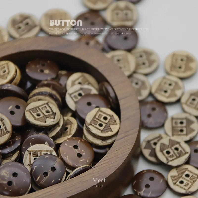 

Round Coconut Button for Men's and Women's Clothing, Shirts, Sweaters, Coats, Children's Clothes, Decorative Buttons